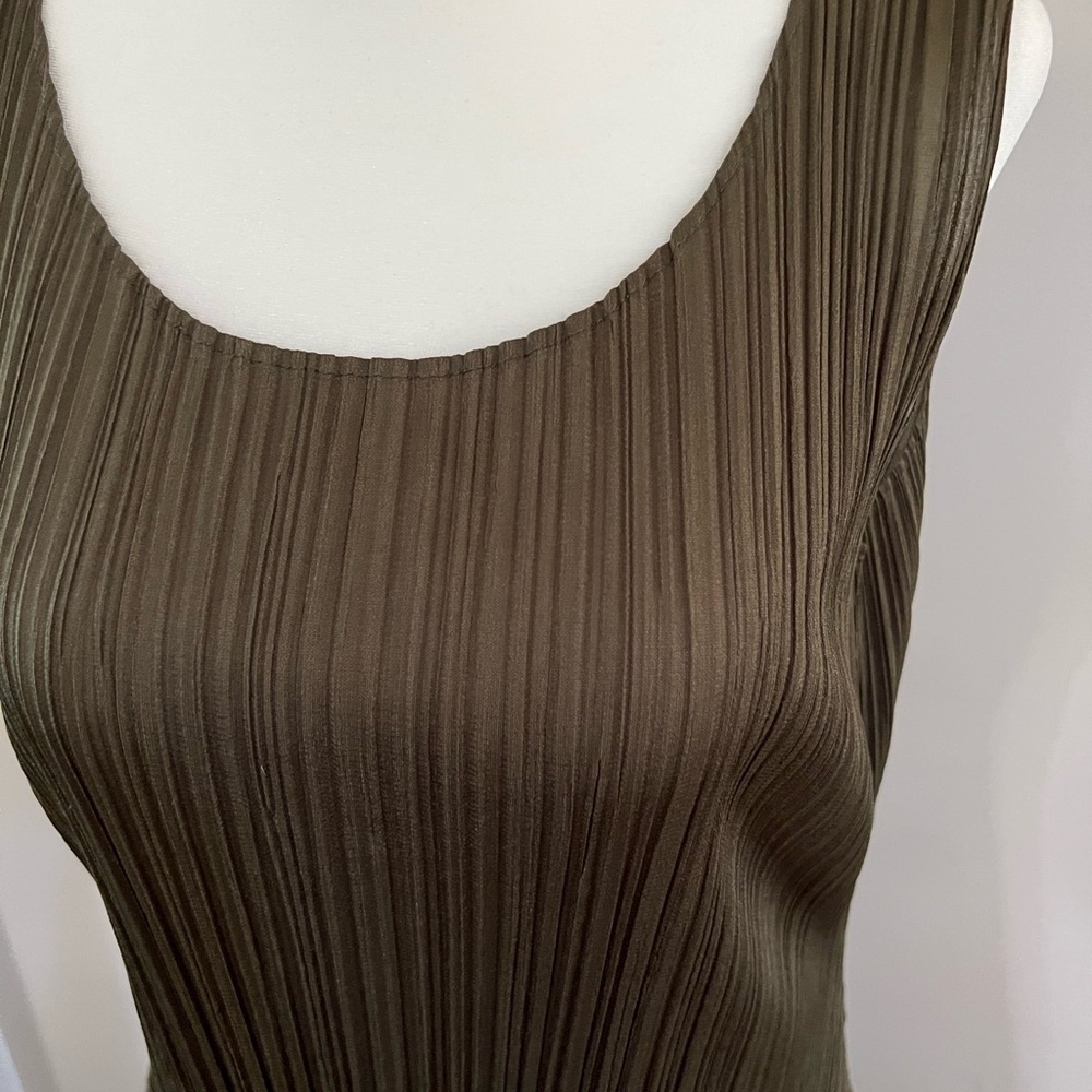 Issey Miyake Pleats Please Olive Midi Dress size JP 4 - Picture 3 of 6